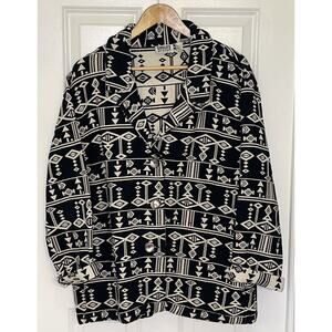 Chicos Women’s Southwestern Boho Aztec Tribal Tapestry Jacket Size 2 (L/12US)